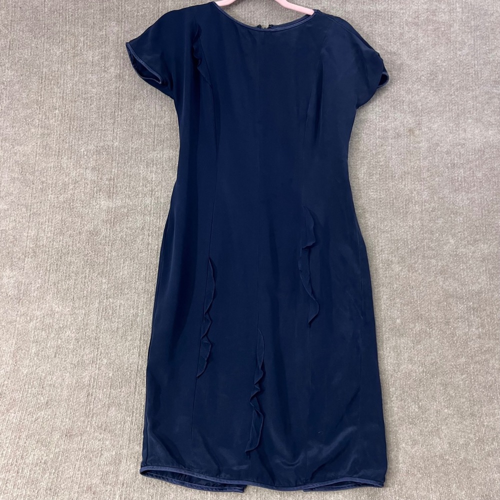 Tom And Linda‎ Platt Navy Blue Dress Size 6 Cocktail Party Career